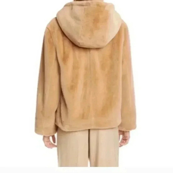 Vince Faux Fur Zip Hoodie - extra small, Sand Dollar - Picture 4 of 12